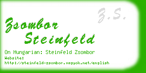 zsombor steinfeld business card
